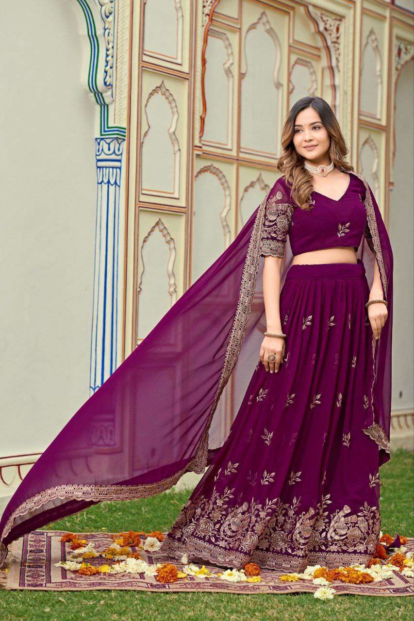 Women's Embroidered Lehenga Choli with Net Dupatta ? Festive & Wedding Wear Set - Image 20